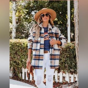 NWT VICI Plaid Shacket size Medium